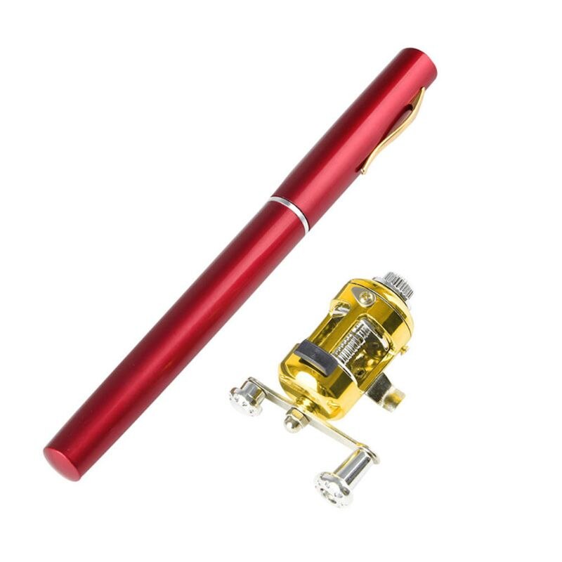 fr3-red 1m Mini pen rod Portable fishing rod with durm wheel price in UAE, Noon UAE