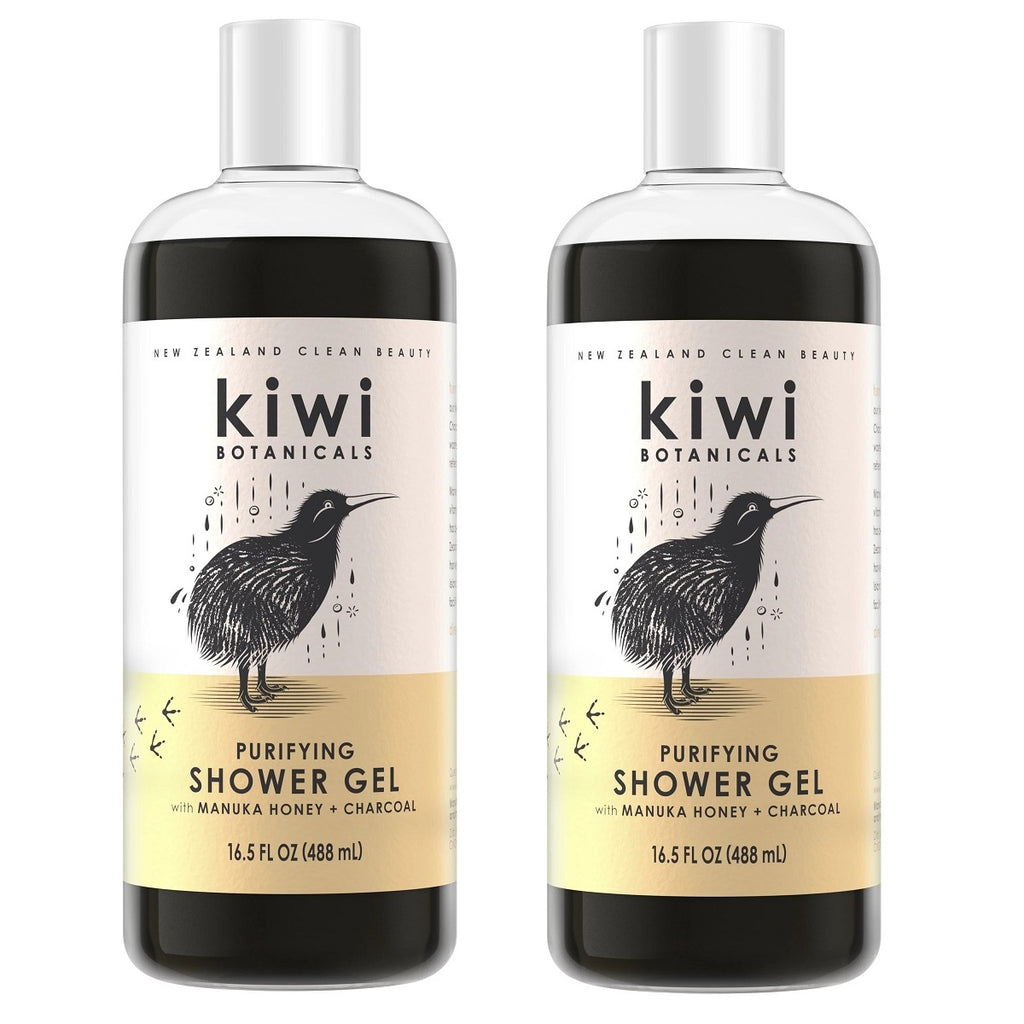 (2 Pack) Kiwi Botanicals Purifying Shower Gel, Charcoal and Manuka Hon –  DealJock