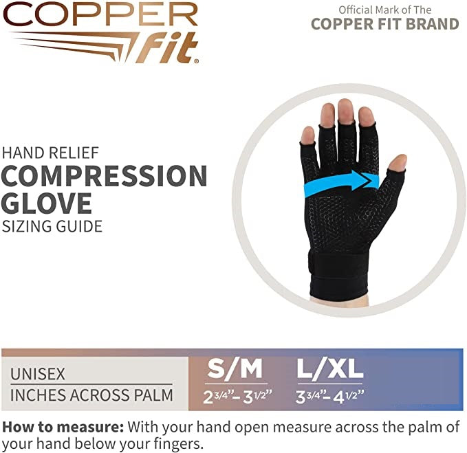 Copper Fit Compression Wrist Relief, L/XL