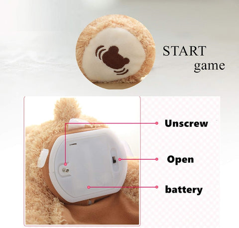  GUND Peek-A-Boo Teddy Bear Animated Stuffed Animal Plush, 11.5  : Toys & Games