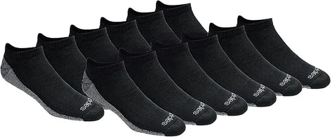 Dickies Men's Dri-tech Moisture Control No Show Socks,  (12 Pairs)