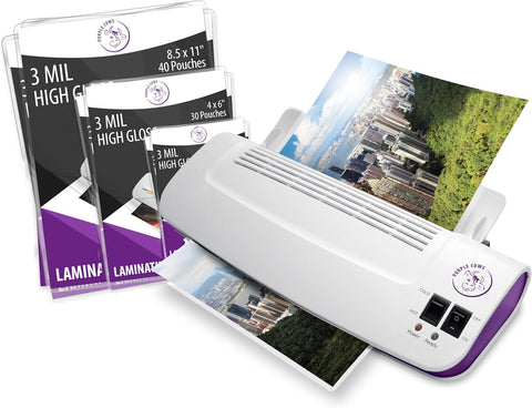 Hot and Cold 9" Laminator with 50 pouches