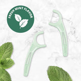 Plackers Micro Mint Dental Floss Picks, Made with Super TufFloss®, Protected Fold Away Pick, Easy to Use, Cool Mint, Green, Individually Wrapped, 500 Count