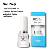 Revlon Base Coat Nail Polish, Quick Dry Nail Polish, Chip Resistant & Longwear Formula, High Shine Finish, Quick Dry Base Coat, Clear, 0.5 Fl Oz