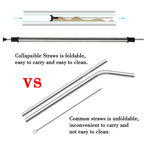 Collapsible Reusable Straws - joe trend shop
