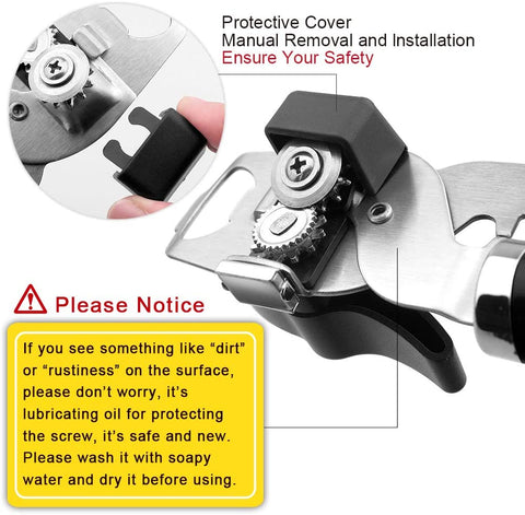 PrinChef Can Opener Smooth Edge, Safety Can Opener Manual