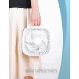 Battery Operated Foldaway Fan, Rechargeable Oscillating Fan for Camping, Travel, Home, Office, Outdoor with 4 Speeds & Height Adjustment