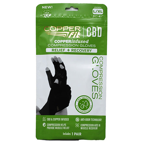 Copper Fit CBD and Copper Infused Compression Gloves (1-Pair) – DealJock