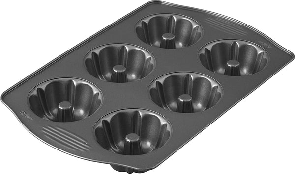 Webake Fluted Tube Cake Pan Silicone 6 Inch Small Bunt Cake Molds Nonstick  Round Cake Pans for Baking Pack of 4