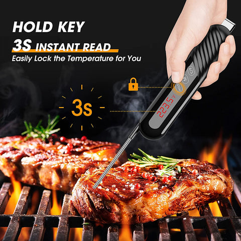 Snoky Digital Meat Thermometer Instant Read, 2-in-1 Dual Probe