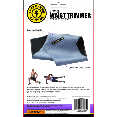 Gold's Gym Waist Trimmer Belt - Adjustable Size fits up to 50 inch Waist  Trims.