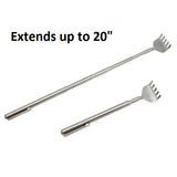 Kikkerland Telescopic Back Scratcher Metal Expandable Clip Handle Grip Backscratcher