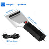 Electric Heated Auto Windshield Ice Scrapers with Squeegee for Cars, Truck or SUV - Powered by 12V Cigarette Socket